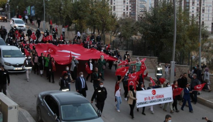 81 ilden Şırnak annelerine destek yürüyüşü