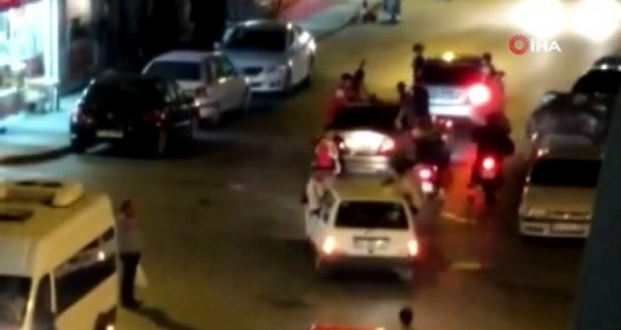 Asker uğurlamasından şok görüntüler