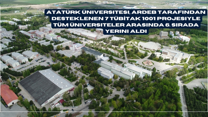 Atatürk Üniversitesi, ARDEB Tarafından Desteklenen 7 TÜBİTAK 1001 Projesiyle Tüm Üniversiteler Arasında 6. Sırada Yerini Aldı