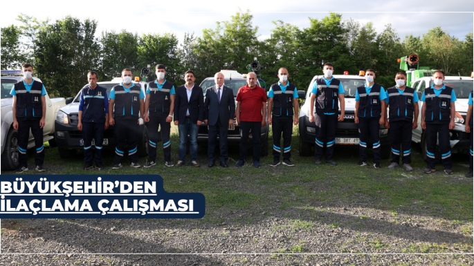 BÜYÜKŞEHİR’DEN İLAÇLAMA ÇALIŞMASI 
