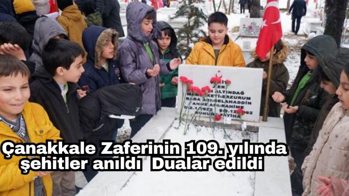 Çanakkale Zaferinin 109. yılında şehitler anıldı 