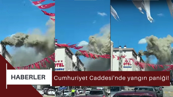 Cumhuriyet Caddesi'nde yangın paniği!