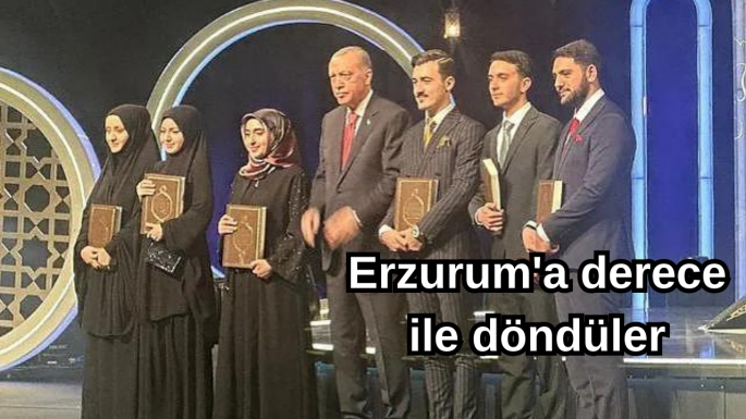 Erzurum'a derece ile döndüler