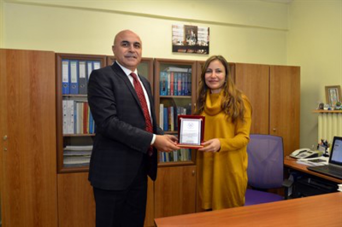 Erzurum: Başkan Korkut’tan GEBİP'li akademisyene teşekkür 