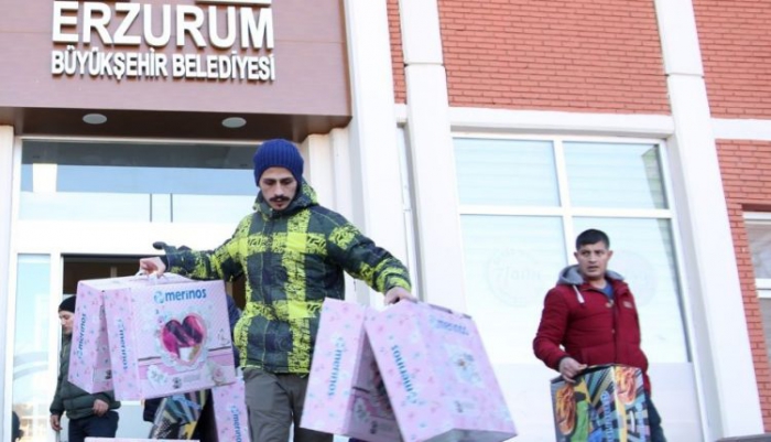 Erzurum Büyükşehir Belediyesi, Elazığ ve Malatya’daki depremzedeler için adeta seferberlik ilan etti
