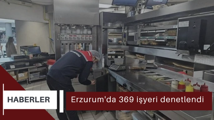 Erzurum'da 369 işyeri denetlendi
