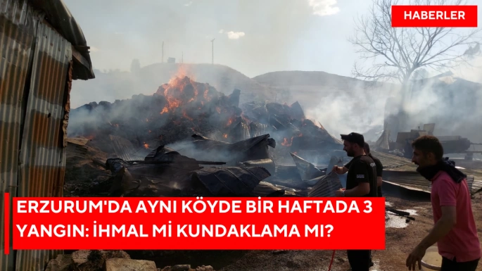 Erzurum'da aynı köyde bir haftada 3 yangın: İhmal mi kundaklama mı?