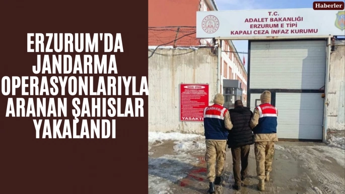 Erzurum'da Jandarma Operasyonlarıyla Aranan Şahıslar Yakalandı