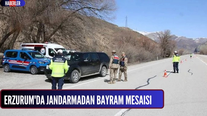 Erzurum'da jandarmadan bayram mesaisi