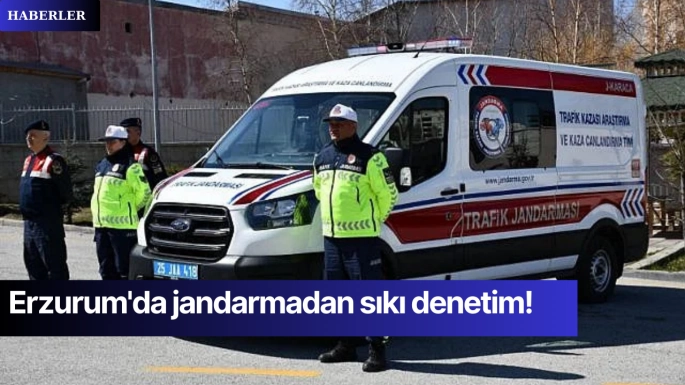 Erzurum'da jandarmadan sıkı denetim!