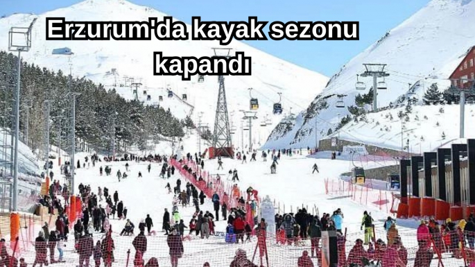 Erzurum'da kayak sezonu kapandı