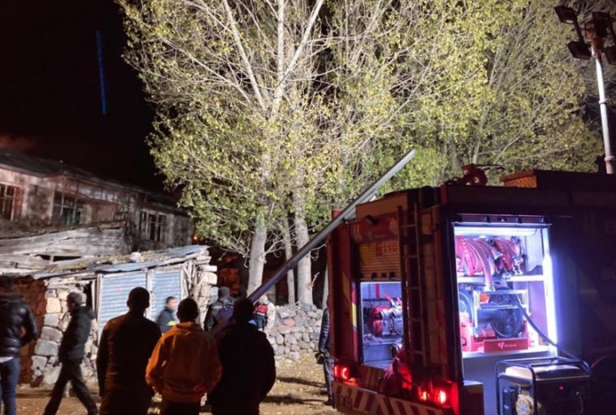 Erzurum'da köydeki yangın korkuttu