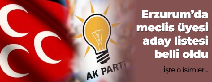 Erzurum'da meclis üyesi aday listesi belli oldu