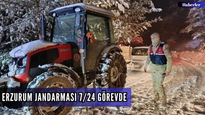 Erzurum Jandarması 7/24 görevde
