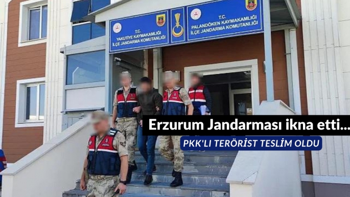 Erzurum Jandarması ikna etti... PKK'lı terörist teslim oldu