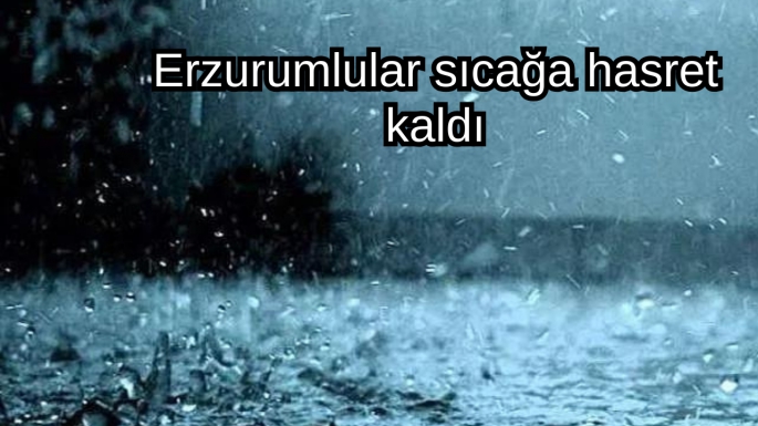Erzurumlular sıcağa hasret kaldı