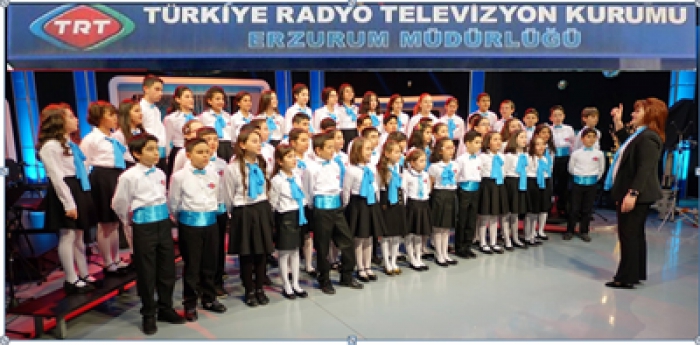EYOF'TA İSTİKLAL MARŞINI SESLENDİRME GÖREVİ TRT ERZURUM THM ÇOCUK KOROSUNA VERİLDi