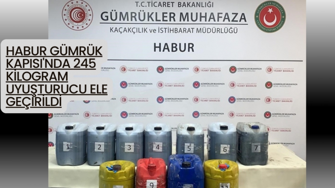 Habur Gümrük Kapısı'nda 245 Kilogram Uyuşturucu Ele Geçirildi