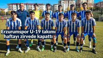 Erzurumspor U-19 takımı haftayı zirvede kapattı