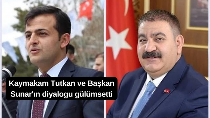 Kaymakam Tutkan ve Başkan Sunar'ın diyalogu gülümsetti