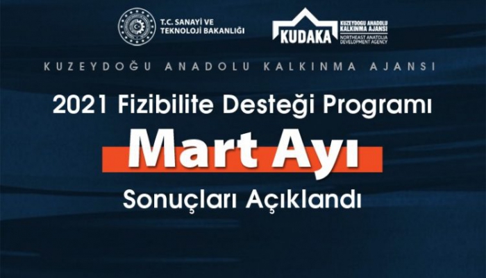 KUDAKA 2021 yılı fizibilite desteği programı Mart ayı sonuçları açıklandı