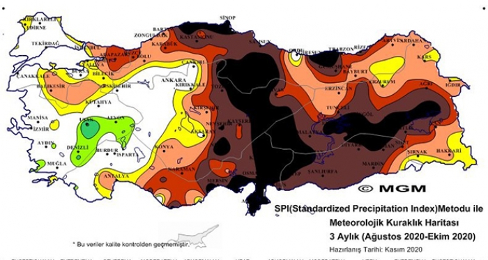 Meteorolojinin korkutan kuraklık haritası: Orta Karadeniz olağanüstü ve çok şiddetli kuraklık riskinde