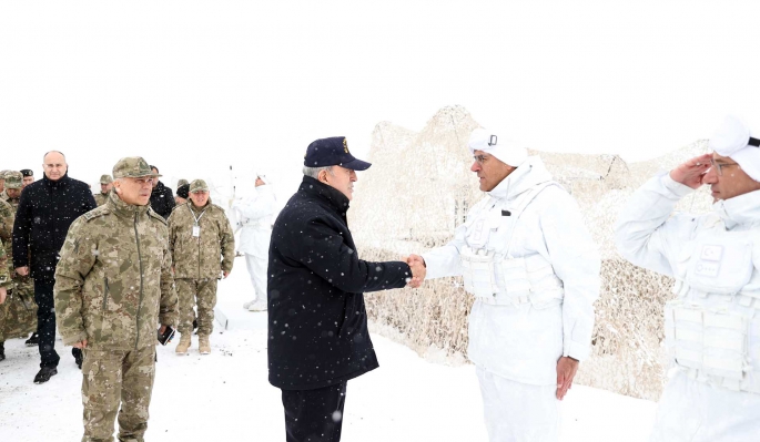 Millî Savunma Bakanı Hulusi Akar, Beraberinde Azerbaycan ve Gürcistan Savunma Bakanları ile “Kış Tatbikatı-2023”ün Seçkin Gözlemci Günü'nü Takip Etti