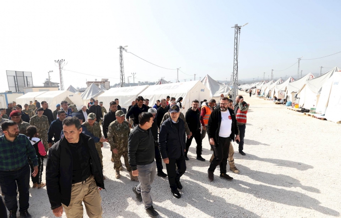 Millî Savunma Bakanı Hulusi Akar, Hatay’ın Defne ilçesindeki Orhanlı Çadır Kenti'nde İncelemelerde Bulundu