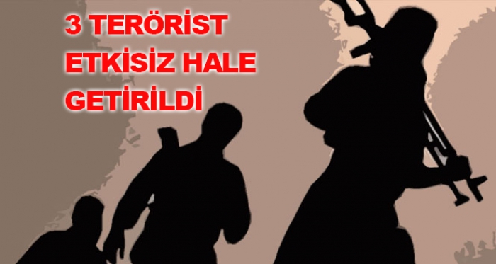 MSB: ‘3 PKK’lı terörist etkisiz hale getirildi’