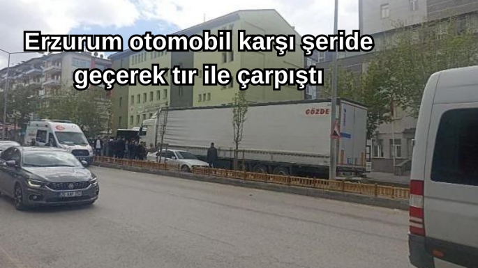 Otomobil karşı şeride geçerek tır ile çarpıştı   