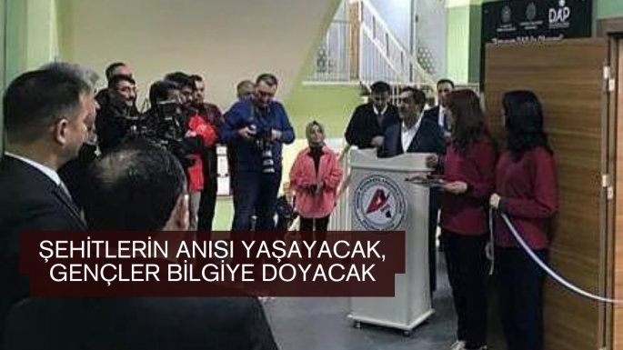 Şehitlerin anısı yaşayacak, gençler bilgiye doyacak