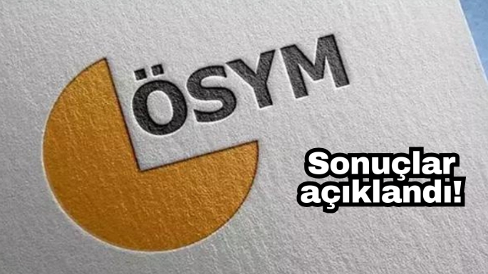 Sonuçlar açıklandı!