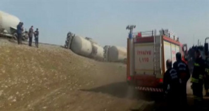 Trenin geçişi sırasında patlama!