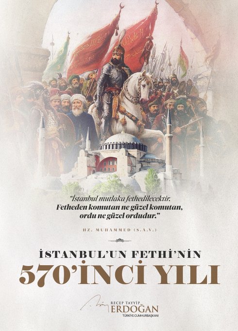 Cumhurbaşkanı Erdoğan İstanbul’un Fethi’ni Kutladı